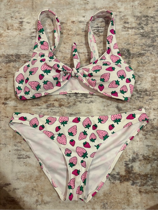Other - Pink Strawberry Print Bikini Set